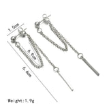Silver Tassel Earrings-Outfit