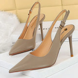 Shoes New Pointed Toe Woman Pumps Hollow Out High Heels Women Sandals Fashion Office Shoes Stiletto Heeled Shoes