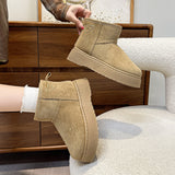 Thick-Bottomed Snow Boots Women's Winter 2025 Plus Thick Warm Cotton Shoes Women's Casual Sleeve Cotton