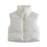Color Women's Clothing 2025 Spring And Autumn 2025 New Cotton Vest Zippered Arma