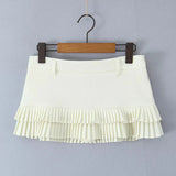 Women's Clothing INS Burst Sexy Sweet Spicy Wind Low-Rise Hottie 100-Fold Short Skirt Legs