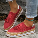 Tuk-So Single-Shoe Women 2025 New Round Head Flat-Soled Feet Hollow Casual Women's