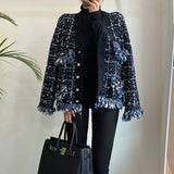 Knitted Tu-Song Brooch Mixed Small Scented Sweater Knitted Jacket For Autumn/Winter