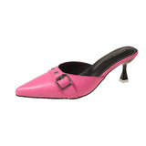 New Spring And Summer 2025 Features Pointed French High-Heeled Muller