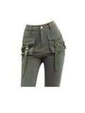Y2k Cargo Pants Women Flare Denim Pants Low Rise Vintage Streetwear Casual Korean Fashion Aesthetic Fairy Bottoms