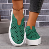 Zingj Large Size Platform Single Shoes Summer Wear Shallow Mouth Breathable A Hollow Out Fashion Casual Women's