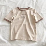 Zingj Slim Short-Sleeved T-Shirt Women 2024 Summer New Bottom Shirt Students Casual Korean Version Jacket Women's
