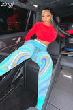Aesthetic Print Mesh Y2K Thin Leggings Women Trousers Casual High Waist Skinny Clothes Lady Jogger Pant Female