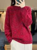 And Winter Women's Beads Knitwear 2025 New High-End Feel Super-Good-Looking Retro Lazy Wind Wearing Purple