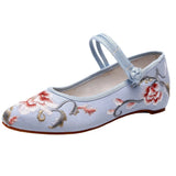 Zingj Shoes Single Shoes Jacquard Cotton Embroidered Cloth Shoes Spring And Autumn Style Daily Cheongsam Women's Singles