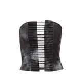 Zingj Summer Women's Fashion Sexy Hollow Out Royal Sister Pure Desire Wind A Word Shoulder Retro Wipe Chest