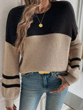 Yang Autumn New Long-Sleeved Round-Neck Sweater Casual Set Of Women's Clothing Knitted Jersey