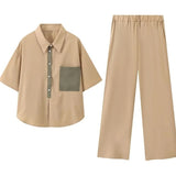 Women's INS Burst Color Print Short-Sleeved Trousers