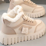 Winter New Ins Plus Velvet To Help Lao Dad Shoes Female Tide Students Leisure Small White Shoes To Increase The Thick Bottom Korean