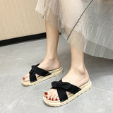 Red Cool Slippers Female Fairy Summer Outside Wearing Ins Tide 2025 New Fashion Out Burst Thick-Soled Beach