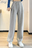 Winter Warm Sweatpants Women Fleece Trousers Solid Lose Thick Casual Pants Winter Warm Women Fleece Cotton