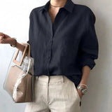Solid Color Simple Fashion Shirt Women Tops 2023 Autumn Spring Long Sleeve Clothes Blusas Office Lady Chic Clothes