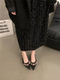 Spring And Summer New High-Heeled Shoes French Temperament Small Heels Sweet Flowers Fairy Wind After The Empty