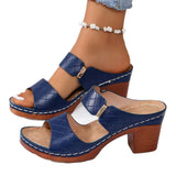 Large-Size Thick And Cool Slippers Women's Shoes Summer New Word With Fish Mouth
