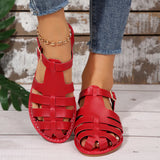 Bag Head Flat Sandals Women's New Octopus Fish Leisure Large-Size Beach Cool Drag