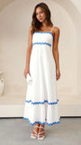 Zingj Summer New Solid Color Lace Stitching With Elegant Strapless Oversized Hem