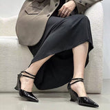 Spring And Summer Show New Slope Heel Red High Heels Women Patent Leather Sexy Bao Head Individual