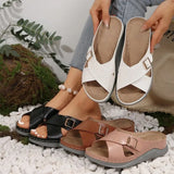 Summer Slopes And Cool Slippers Cross With Beach Sandals Women's Large Size Women's High