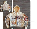 New SLEPTON Zipper Abstract Art Jacket Handsome Net Red Hooded Cardigan