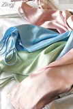 Women Silk Blouses Women Satin Tops Woman Sleeveless Blouse Tops Woman Satin V-neck Blouse Ladies Tops Basic OL White