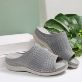 New Slope And Casual Round Head Composite Flying Woven Cool Slippers Type Sandals Women