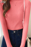 Women Pullovers Sweater Autumn Winter Turtleneck Knitted Sweater Women Long Sleeve Tops Short Slim Sweaters Girls Clothes