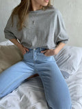 Cotton Collar Solid Color T-Shirt Girl 2025 Spring And Summer New Hot Cotton Short-Sleeved