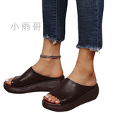 Slippers Women Wear 2025 Summer Women's Fish Mouth Fashion Thick-Soled Slippers Slopes And Women's