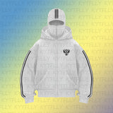 Autumn Winter Hooded Sports Wear Ninja Cap Print Pattern Wear Double Hat Design