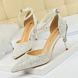 Shoes Heels 2022 New Woman Pumps Sequins High Heels Women Shoes Fashion Ladies Shoes Gold Sliver Stiletto Heels