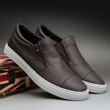 9109 Men's Casual PU Leather Shoes Youth Fashion Trend Shallow Mouth Korean Set Foot Pedal