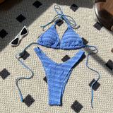 2024 New Sweet Sexy Drawstring Strap Split Swimsuit Bikini