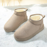 With Thick Thick Snow Boots Women Thick Bottoms To Keep Warm Winter Cloth Round Cotton Shoes