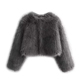 New Artificial Fur Effect Short Fashion Jacket