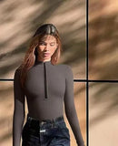 Long-Sleeved Joint Sexy Rib-Link Long-Sleeved