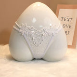 Female Sempty Sempty Without Trace Embroidery Fine Strip Transparent Breathable Low-Rise Hot T