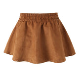 Elastic High Waist Suede Mini Skirt- Outfit