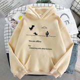 And Winter New Harajuku Sweatshirt Couple Shirt Personality Retro Dinosaur