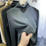 Zingj Women's New Fall 2024 Air Stack Collar With A Long-Sleeved T-Shirt And Warm