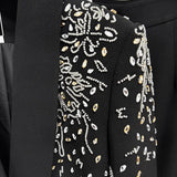 New Star Fashion Heavy Industry Nails And Studded Suit Jacket Trousers Set Two-Piece