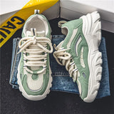 Tie Color Old Dad Shoes Trend Fashion Casual Shoes Breathable Net Cloth Students Outdoor Sports Men's