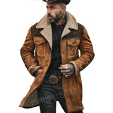 Autumn And Winter Men's Coat Velvet Jacket More Pocket Coat More