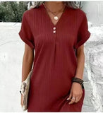 Women's 2025 New V Solid Color Coat Coat Comfortable Casual Button