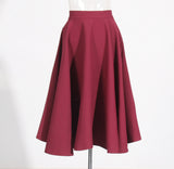 Small Fragrant Wind 2025 Autumn Of The New High Waist Zipper Door Solid Color Women's Flounce Pleated