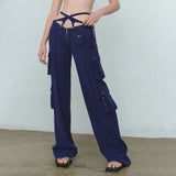 Sexy V Waist Simple Loose Comfortable Trousers Slimming Casual Small